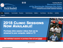 Tablet Screenshot of baseballcoachesclinic.com